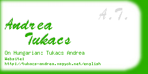 andrea tukacs business card